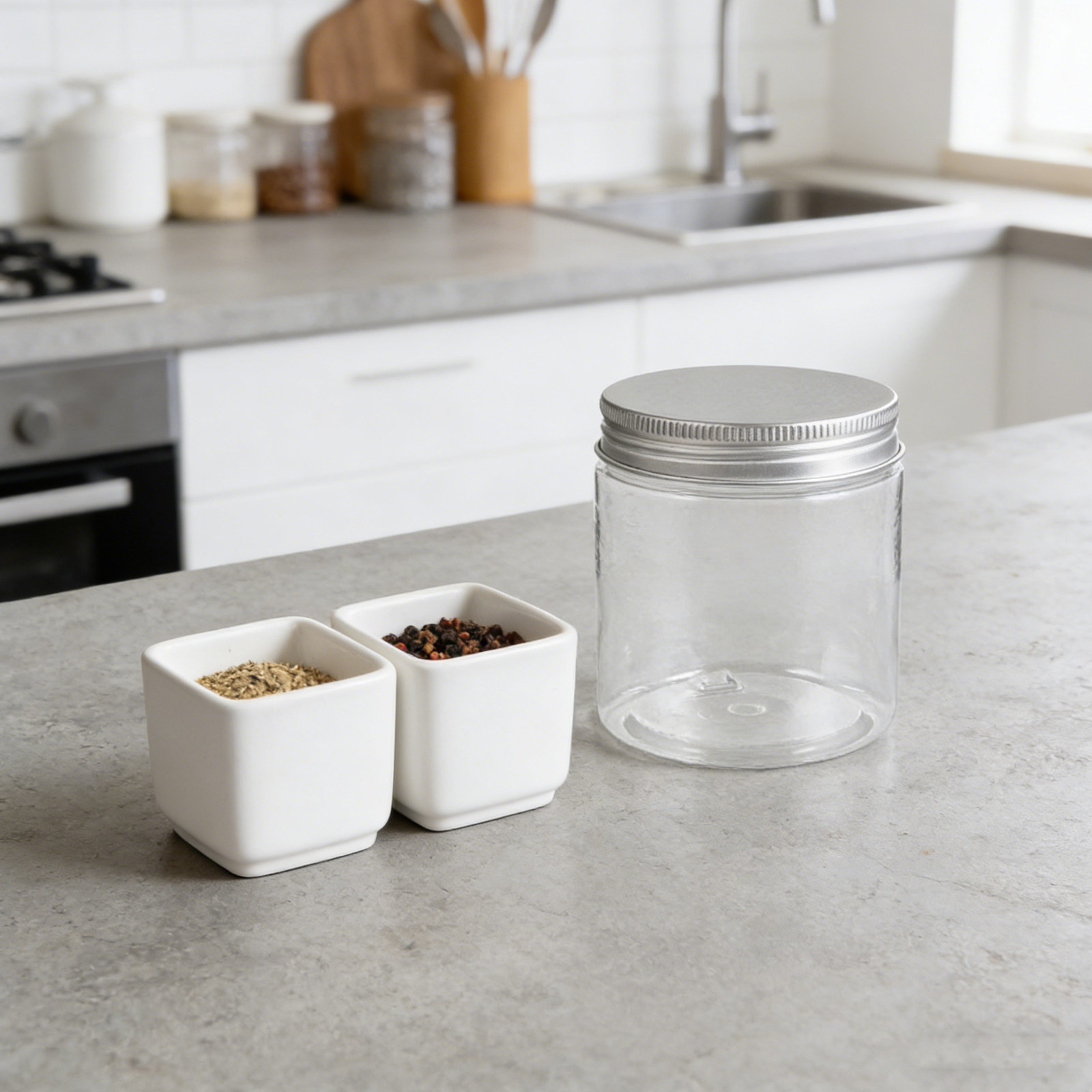 Food Storage Jars - 12Pcs Clear Small Mason Jars with