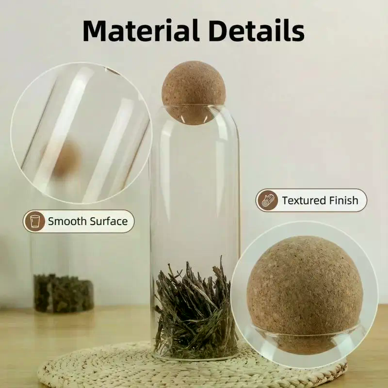 Food Storage Glass Box - Four Size Sealed Jar Glass Cork