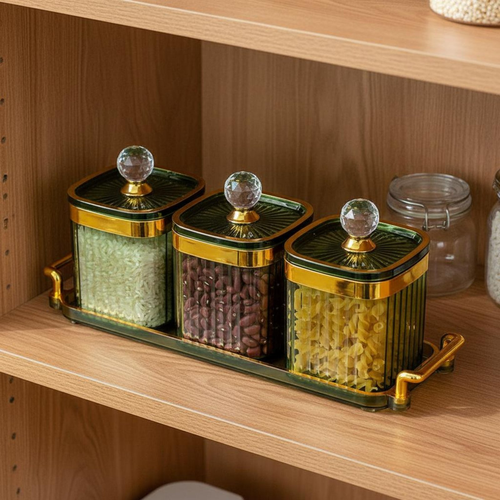 Food Storage Bowls - Decorative Snack Container Set Airtight Closure