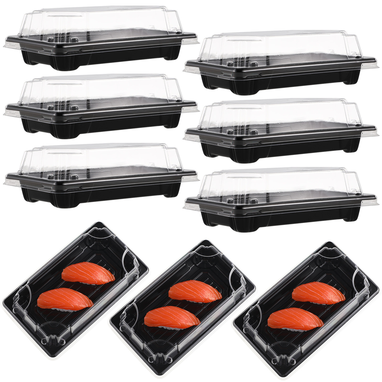 Food Storage Without Plastic - 100Pcs Sushi Fruit Box Biodegradable Disposable