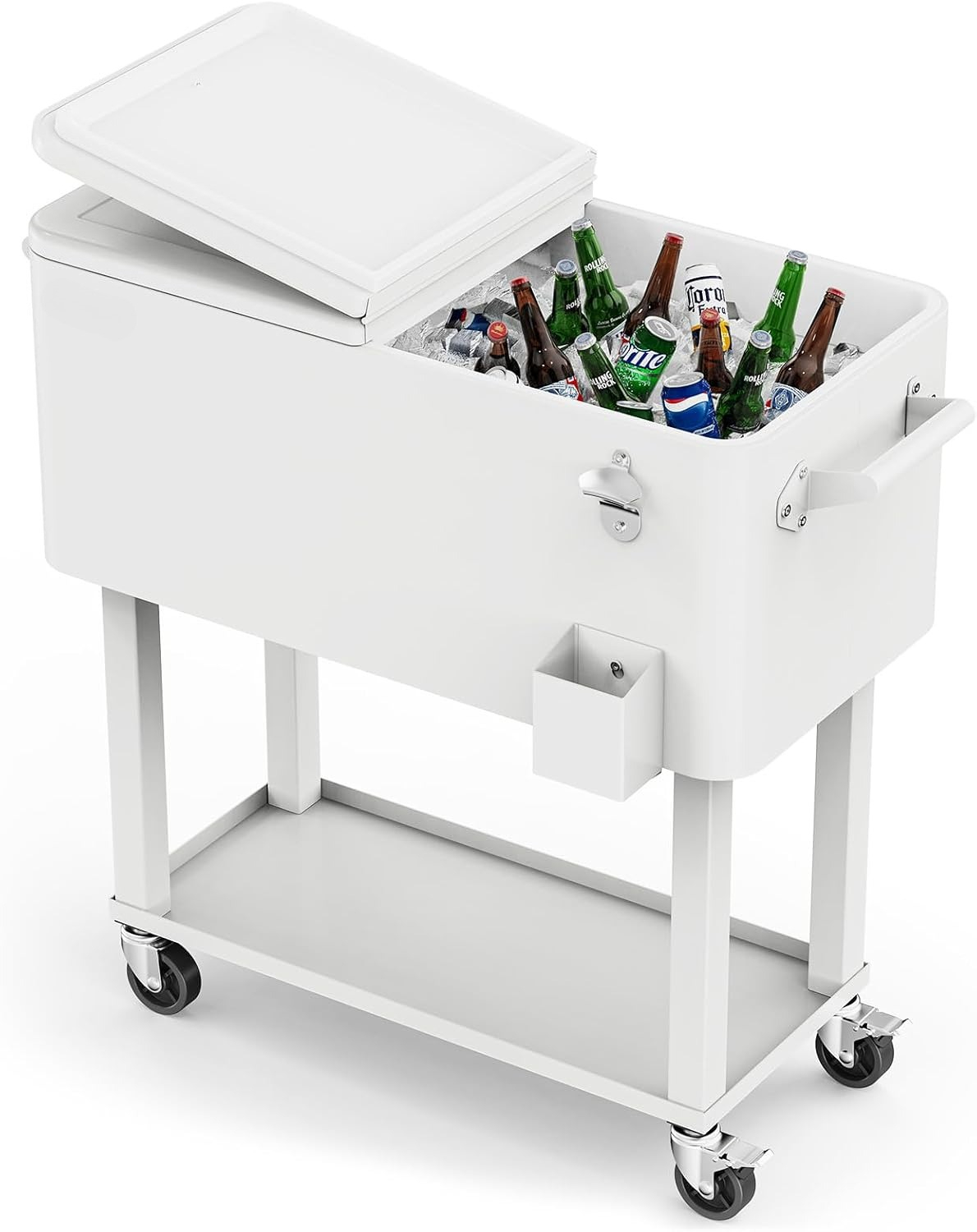 Food Storage In Cooler - Rolling Ice Chest Cooler Cart, Portable