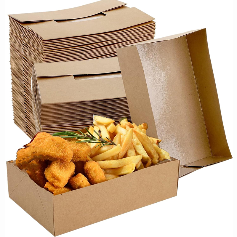 Food Storage Meals - 20/50Pcs Kraft Paper Food Trays, 4