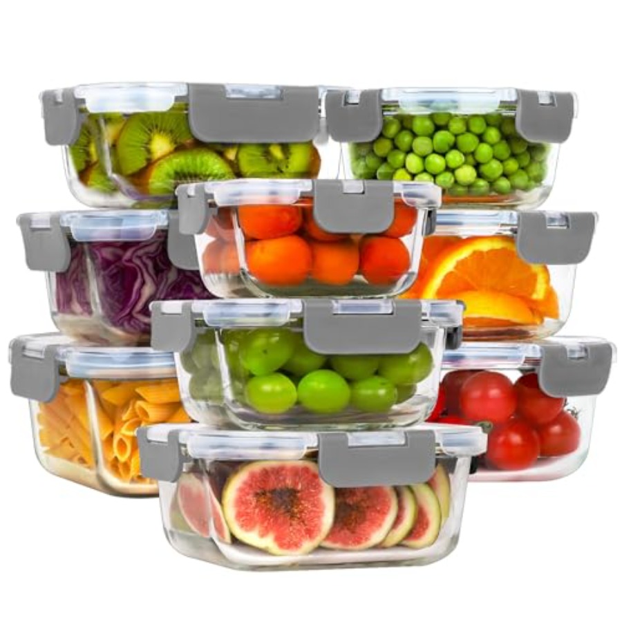 Food Storage Glass Box - Glass Food Storage Containers with Lids,
