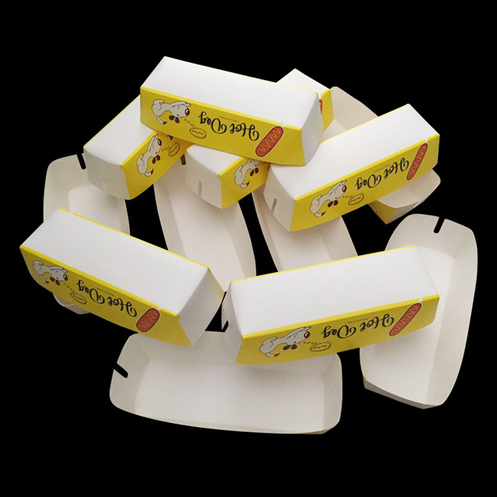 Food Storage Hot Box - 50 Pcs Hot Dog Box Food