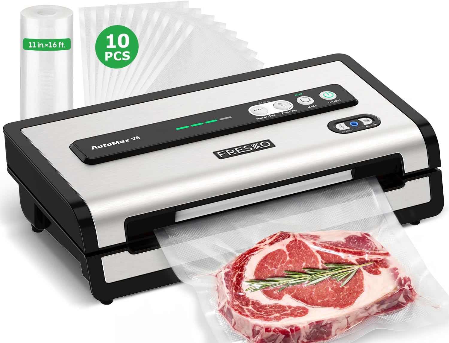 Food Storage Vacuum Seal Bags - Automatic Vacuum Sealer for Food -