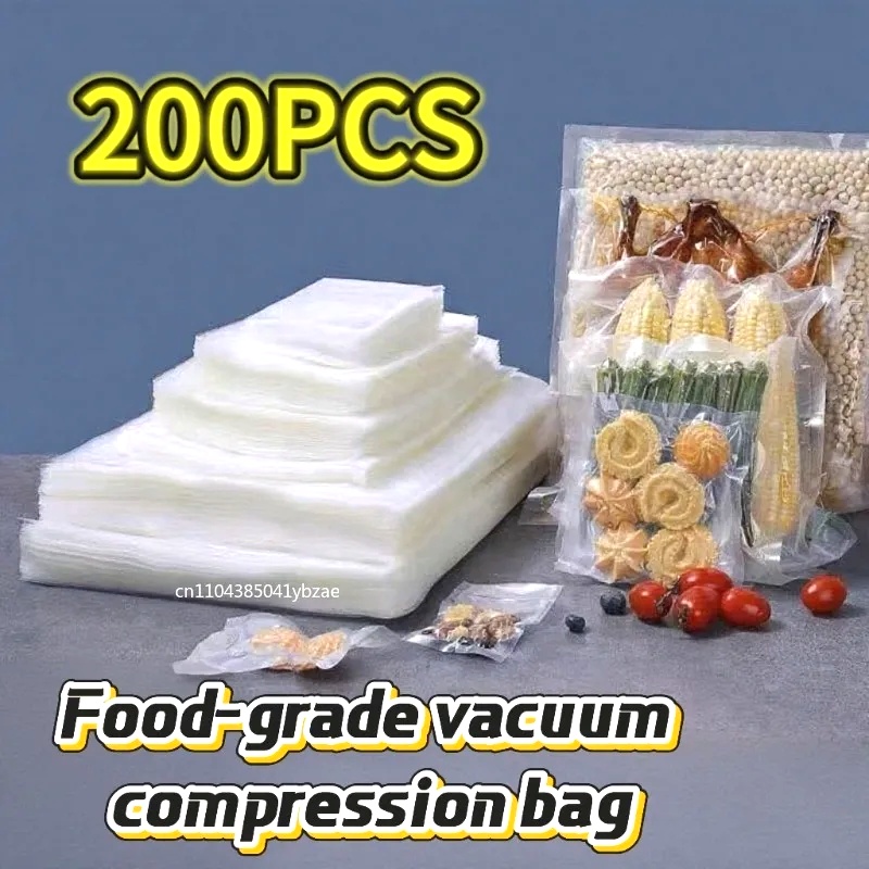 Food Storage Vacuum Seal Bags - 100/200/300pcs Food Grade Vacuum Sealed Storage
