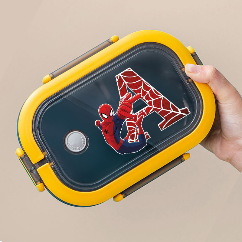 Food Storage Box Large - Spiderman Lunch Box Cartoon Letter A-Z