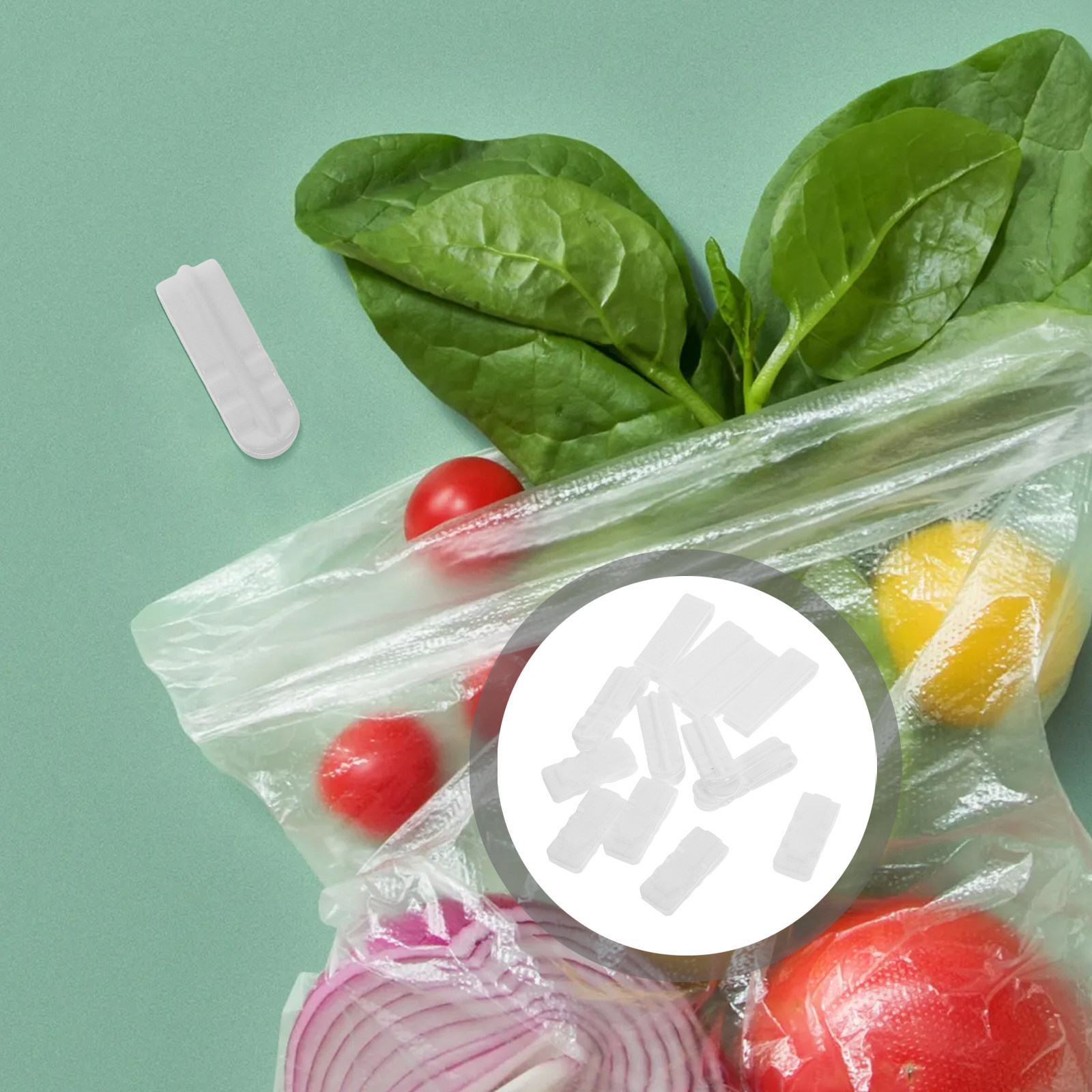 Food Storage Vacuum Seal Bags - 15Pcs Vacuum Bag Sealing Clips Plastic