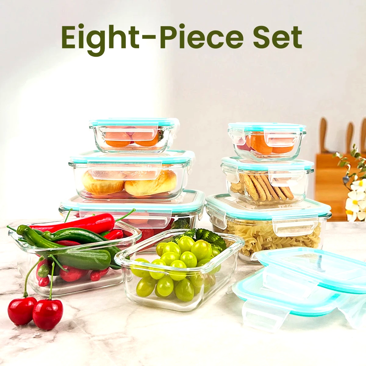 8pcs Glass Food Storage Contai - Food Storage Glass Box avis et prix