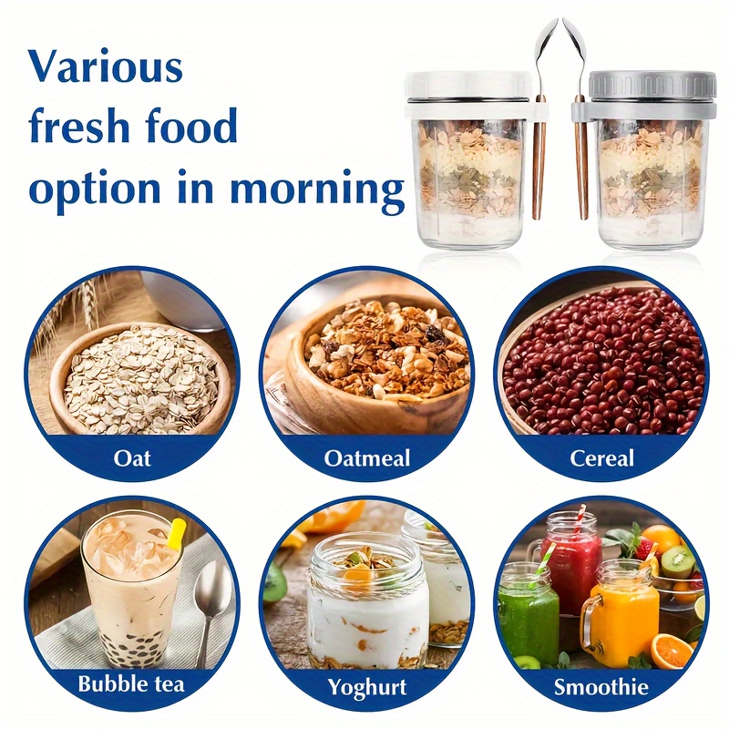 1pc/2pcs Glass Oatmeal Cup, Ov - Food Storage Bowls avis et prix