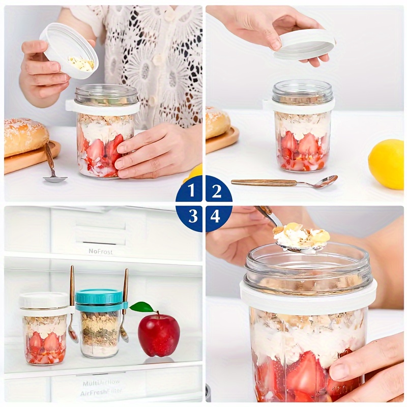 1pc/2pcs Glass Oatmeal Cup, Ov - Food Storage Bowls avis et prix