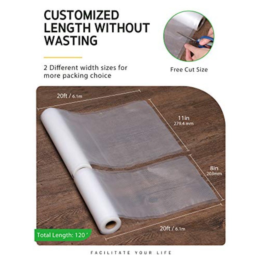 Vacuum Sealer Bags, 6 Pack 3 R - Food Storage Reusable Bags avis et prix