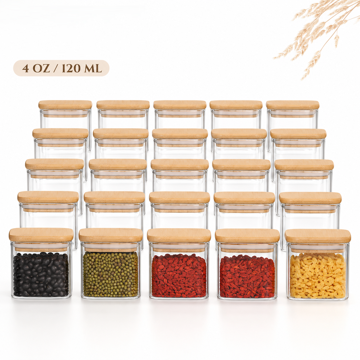Glass jar with bamboo lid 120m - Food Storage Jars avis et prix