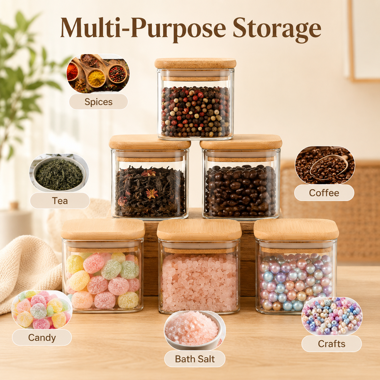 Glass jar with bamboo lid 120m - Food Storage Jars avis et prix