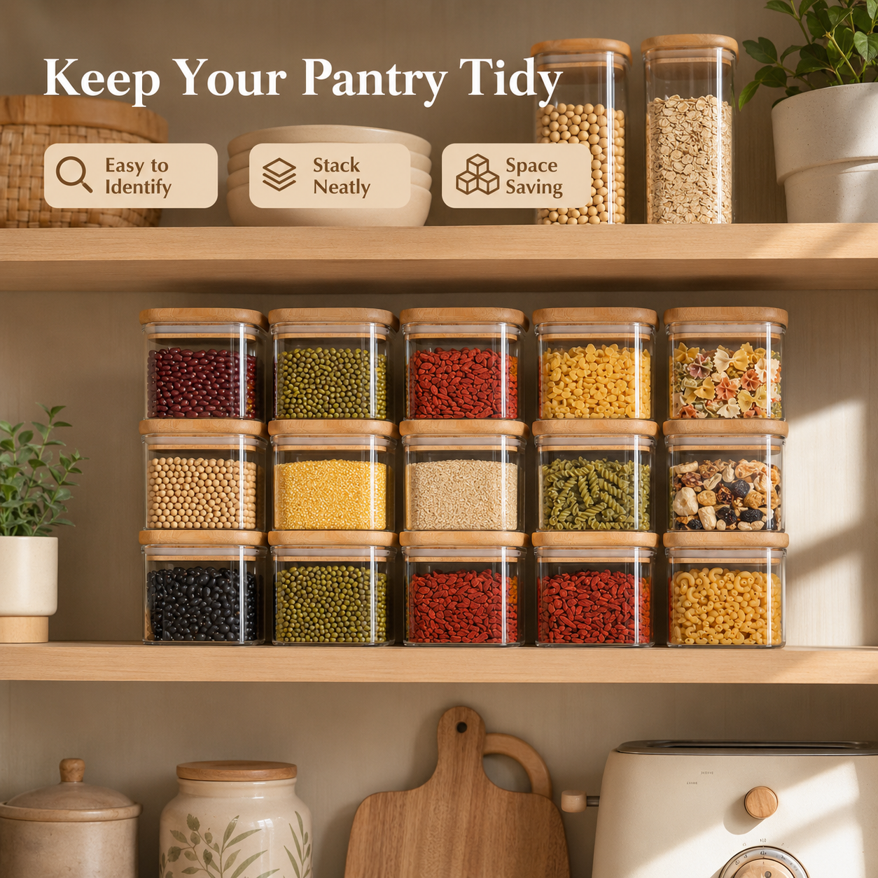 Glass jar with bamboo lid 120m - Food Storage Jars avis et prix