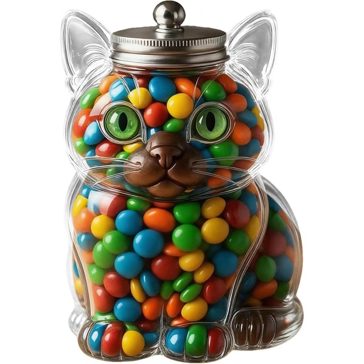 Cute Cat Shaped Glass Candy Ja - Food Storage Glass Box avis et prix