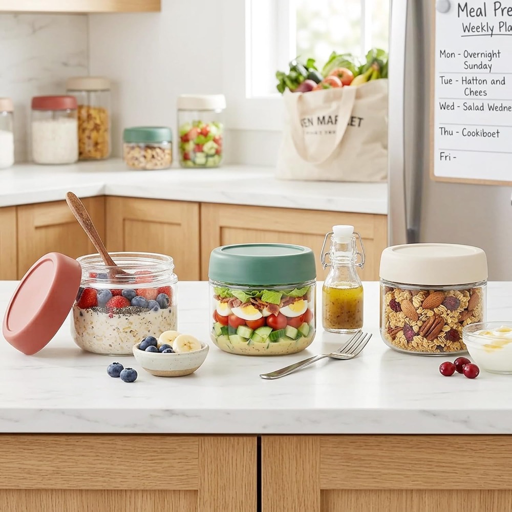 3 Pack 10oz Glass Jars with Sc - Food Storage Jars avis et prix
