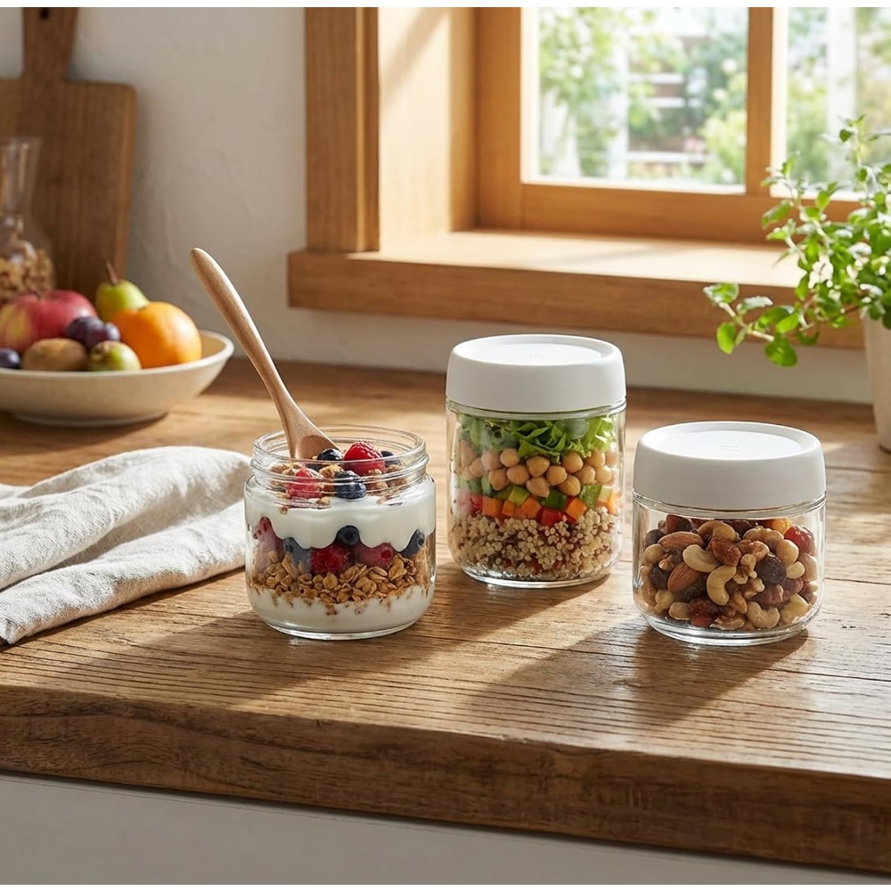 3 Pack 10oz Glass Jars with Sc - Food Storage Jars avis et prix