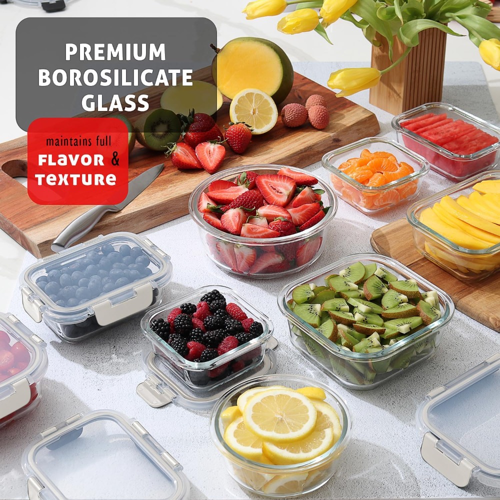32pc Glass Food Storage Contai - Food Storage Freezer Containers avis et prix