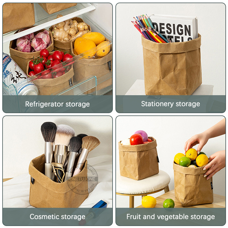 Kraft Paper Bag Washable Paper - Food Storage Reusable Bags avis et prix