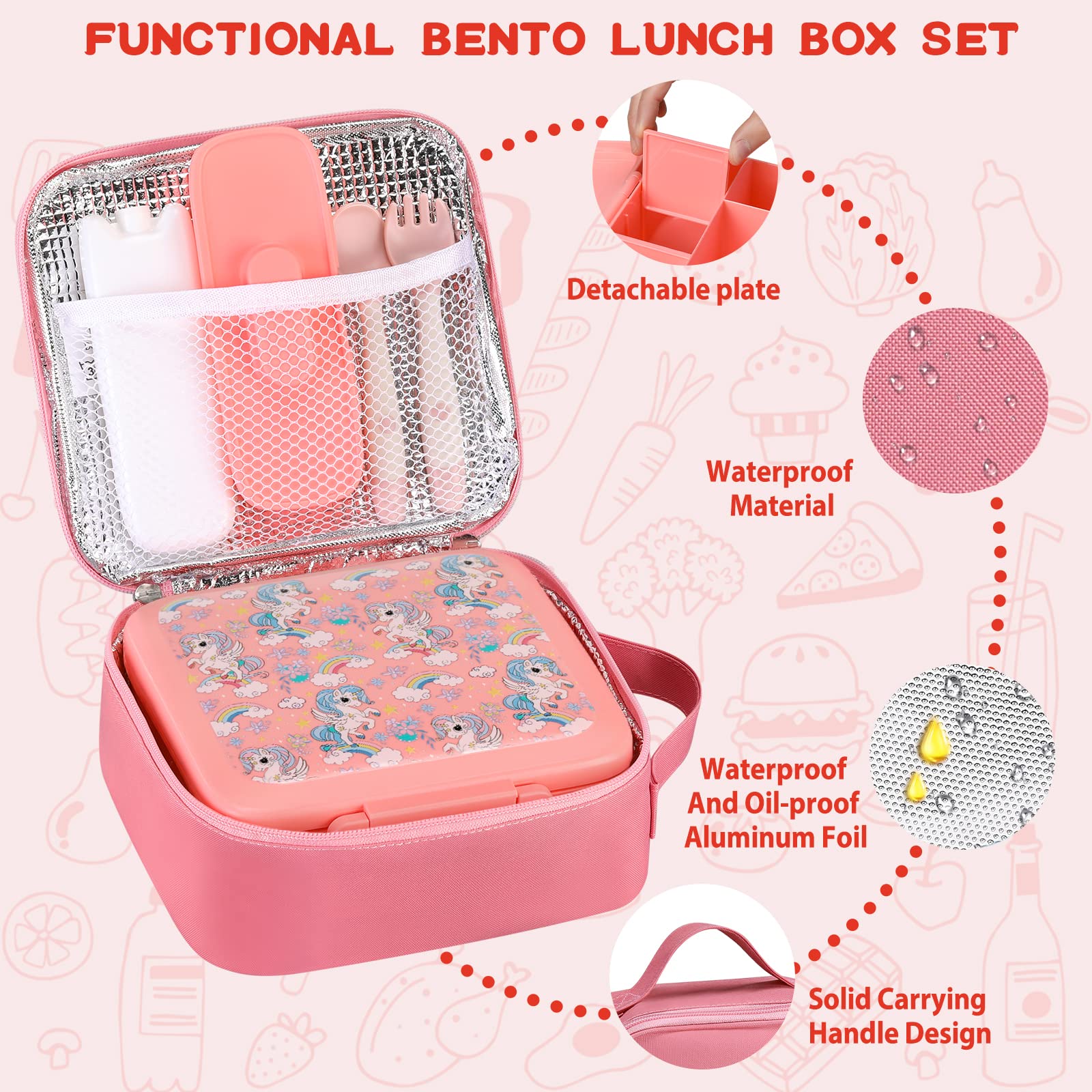 Bento Lunch Box for Kids With  - Food Storage Vacuum Seal Bags avis et prix