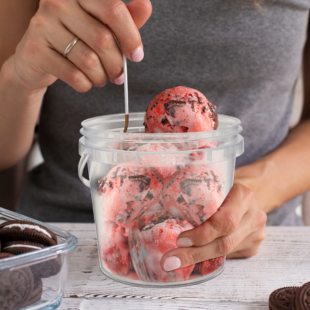 Ice Cream Buckets with Lids Co - Food Storage Freezer Containers avis et prix