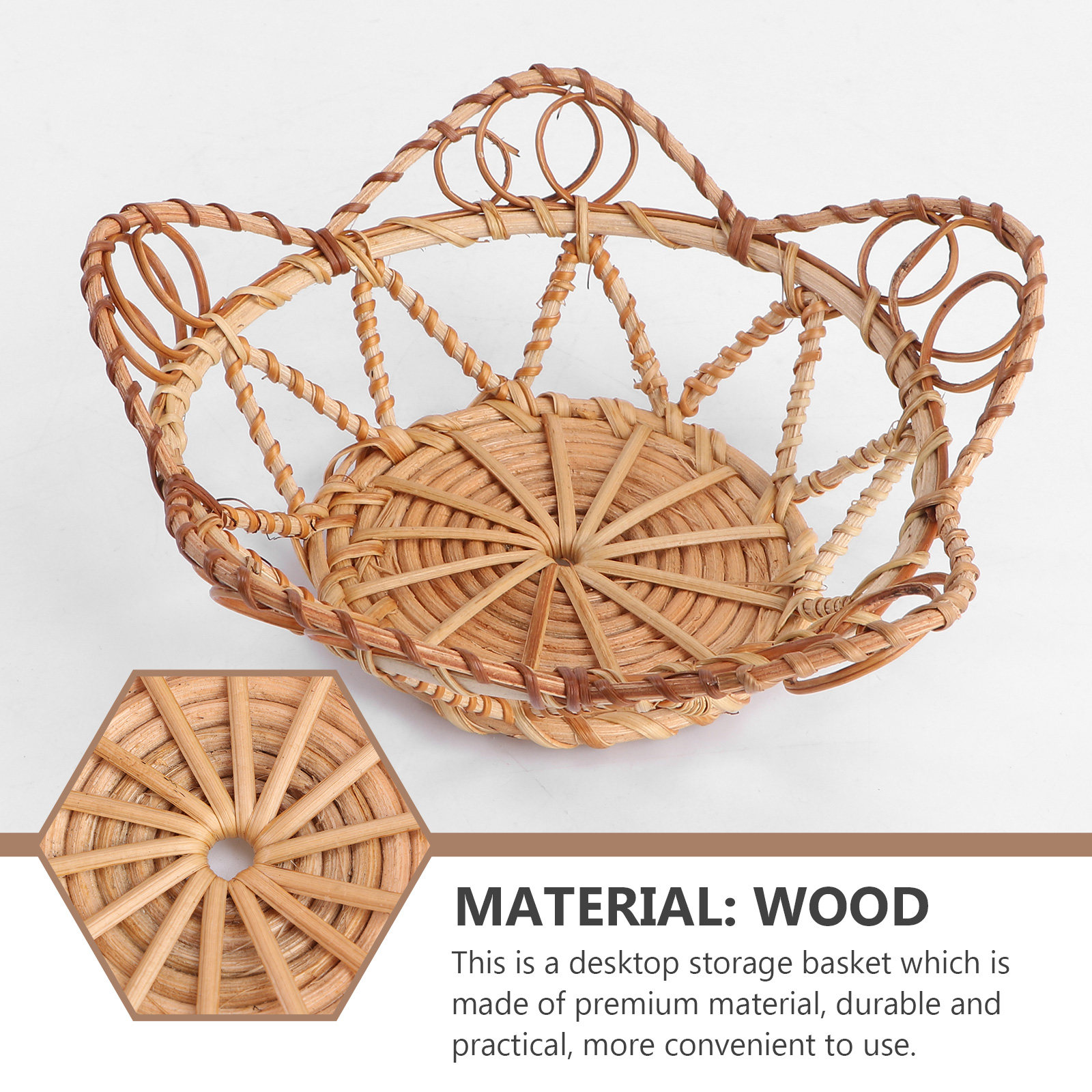1Pcs Rattan Storage Basket Kha - Food Storage Without Pantry avis et prix