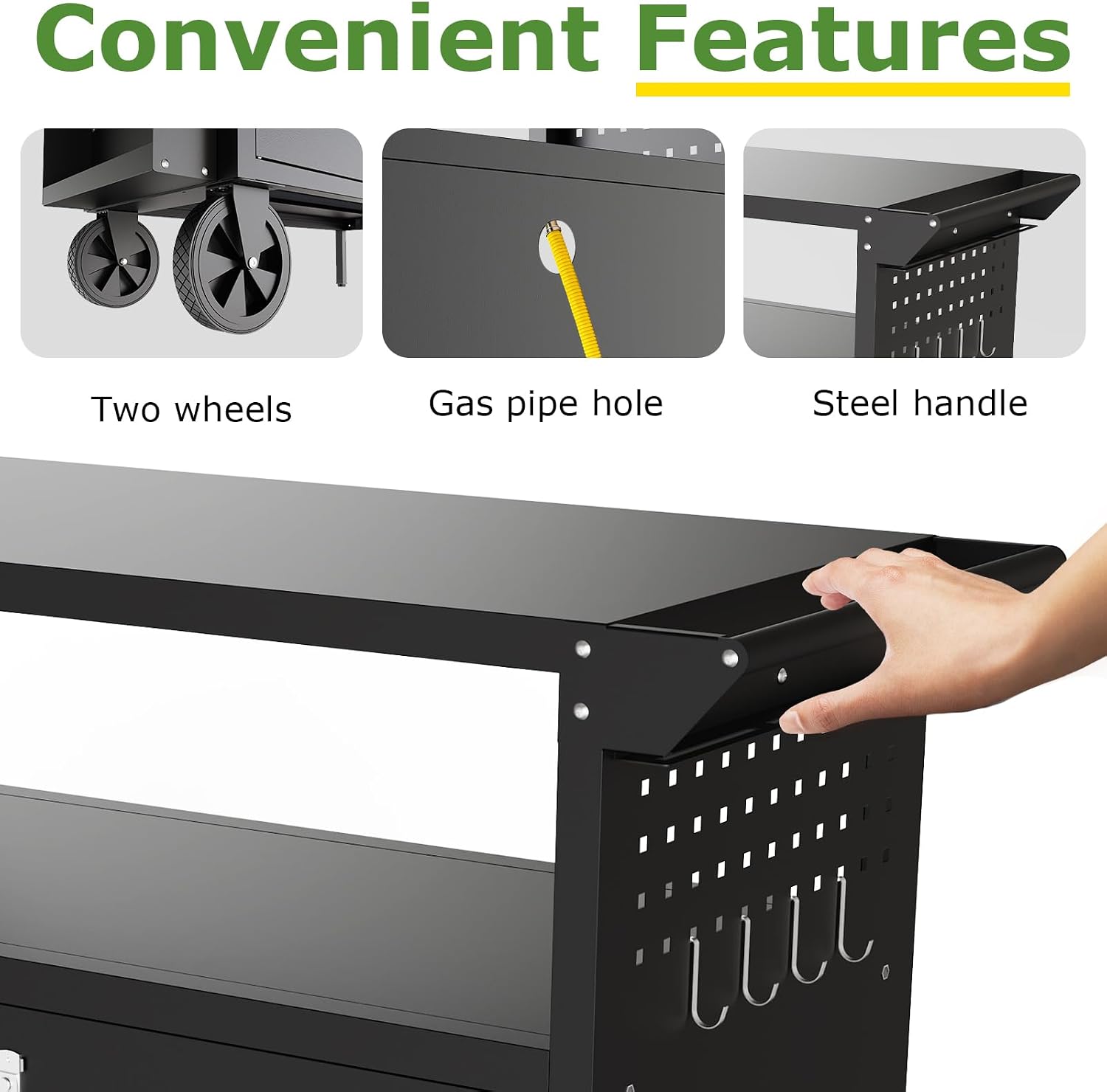 Outdoor Grill Cart Table With  - Food Storage Table avis et prix