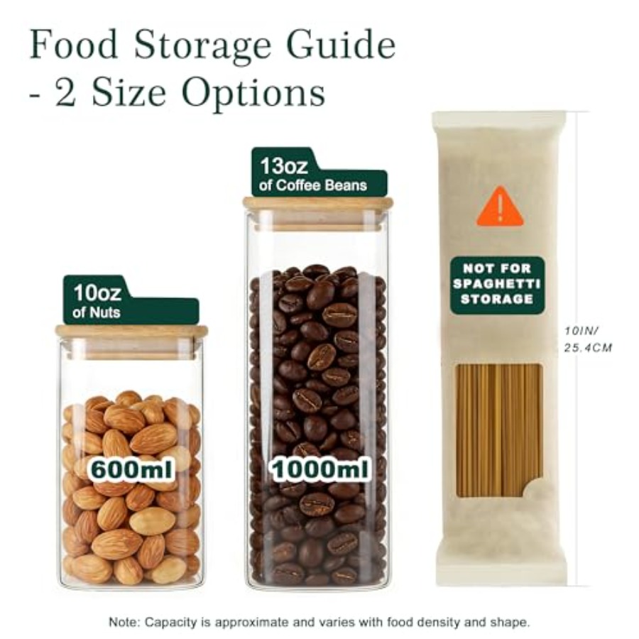 12-Pack Square Glass Storage J - Food Storage In Pantry avis et prix