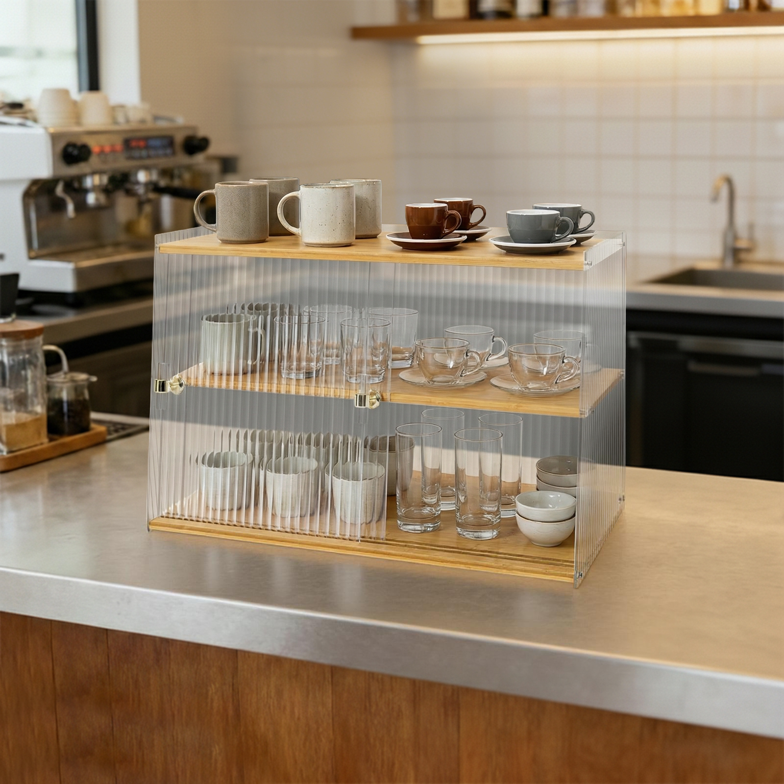 Cup Storage Rack, Bamboo Sideb - Food Storage In Pantry avis et prix