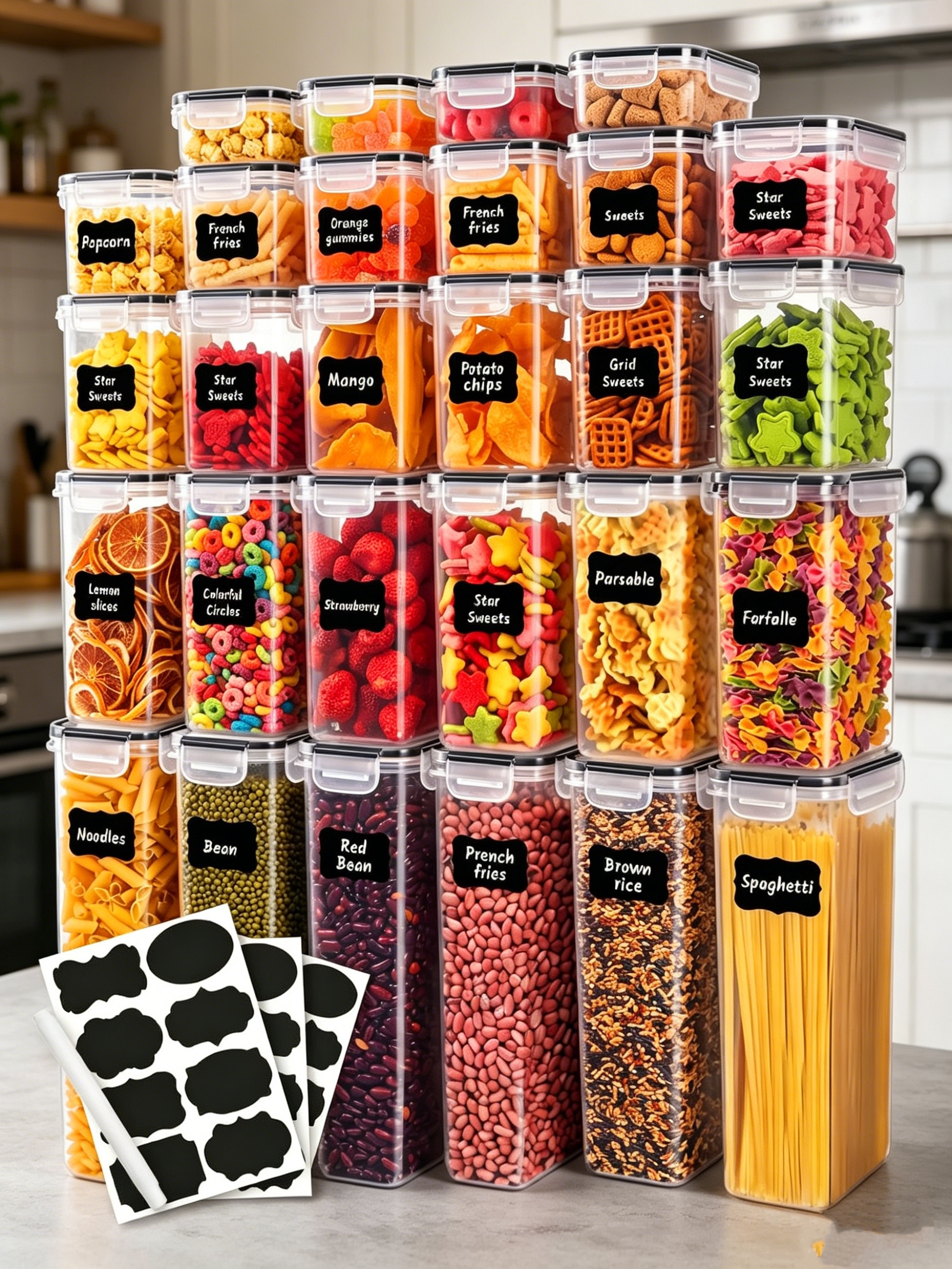 36PCS-Closed food storage cont - Food Storage In Pantry avis et prix