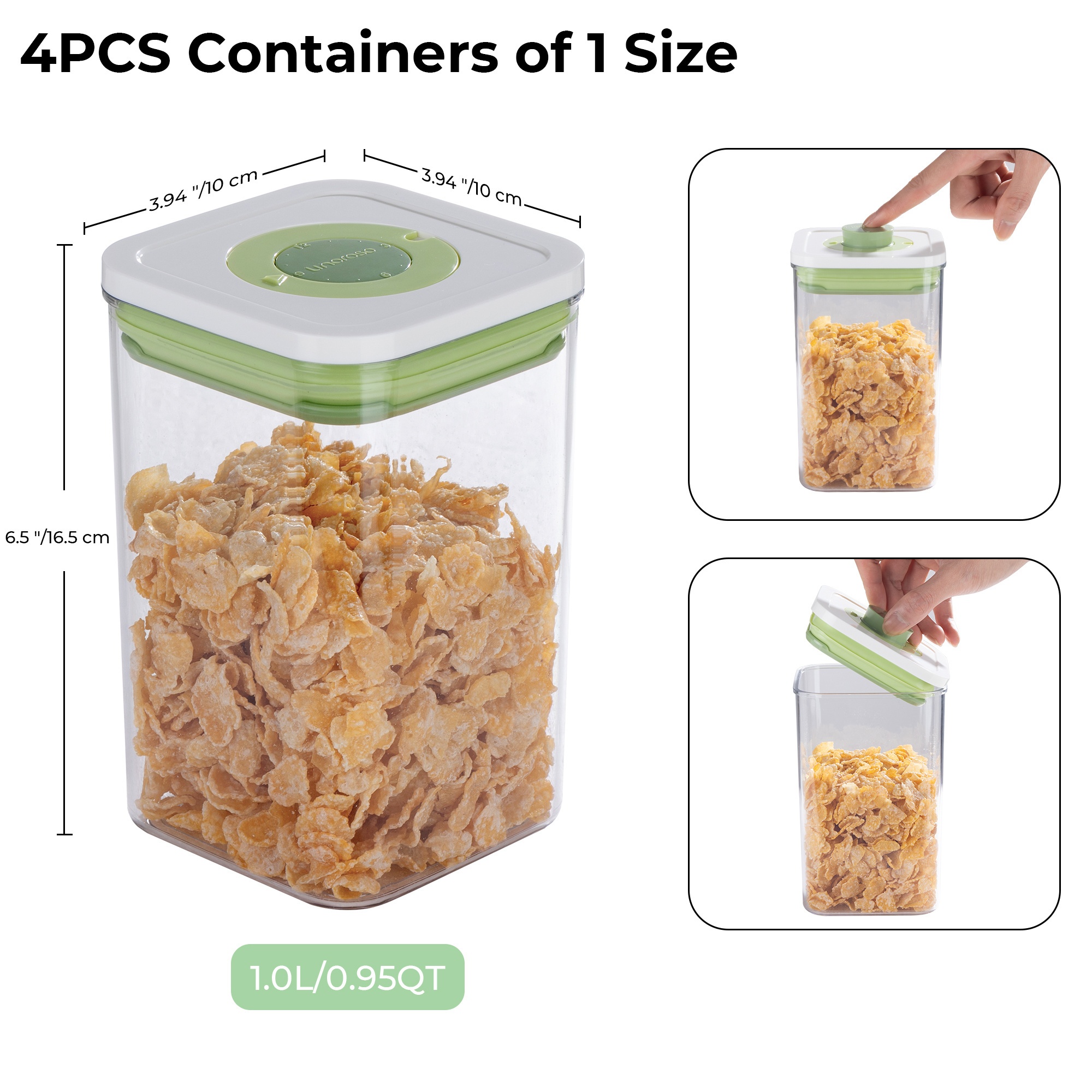 4-Piece Pop-Seal Food Storage  - Food Storage Without Pantry avis et prix