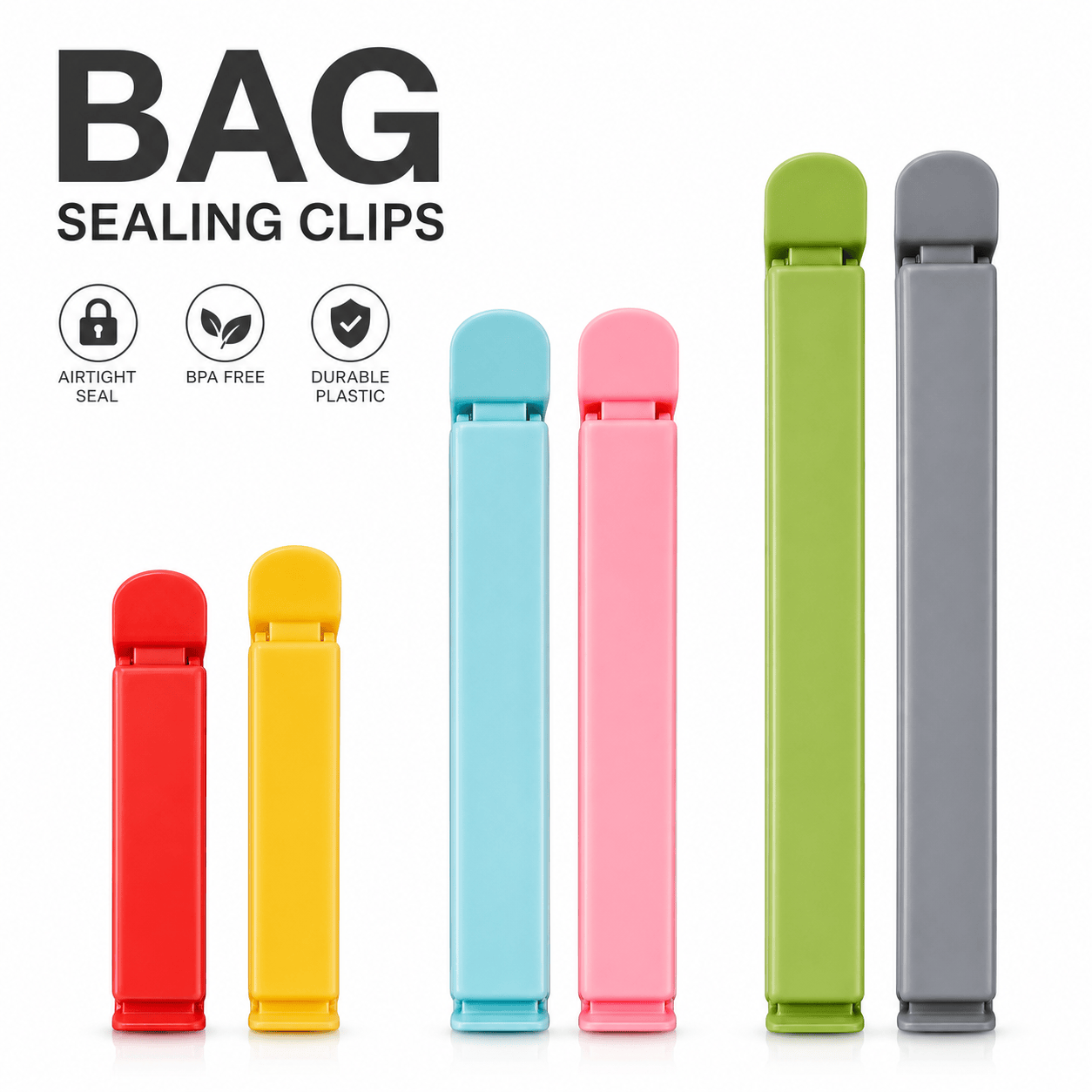 5 pcs Plastic Bag Sealing Clip - Food Storage Reusable Bags avis et prix