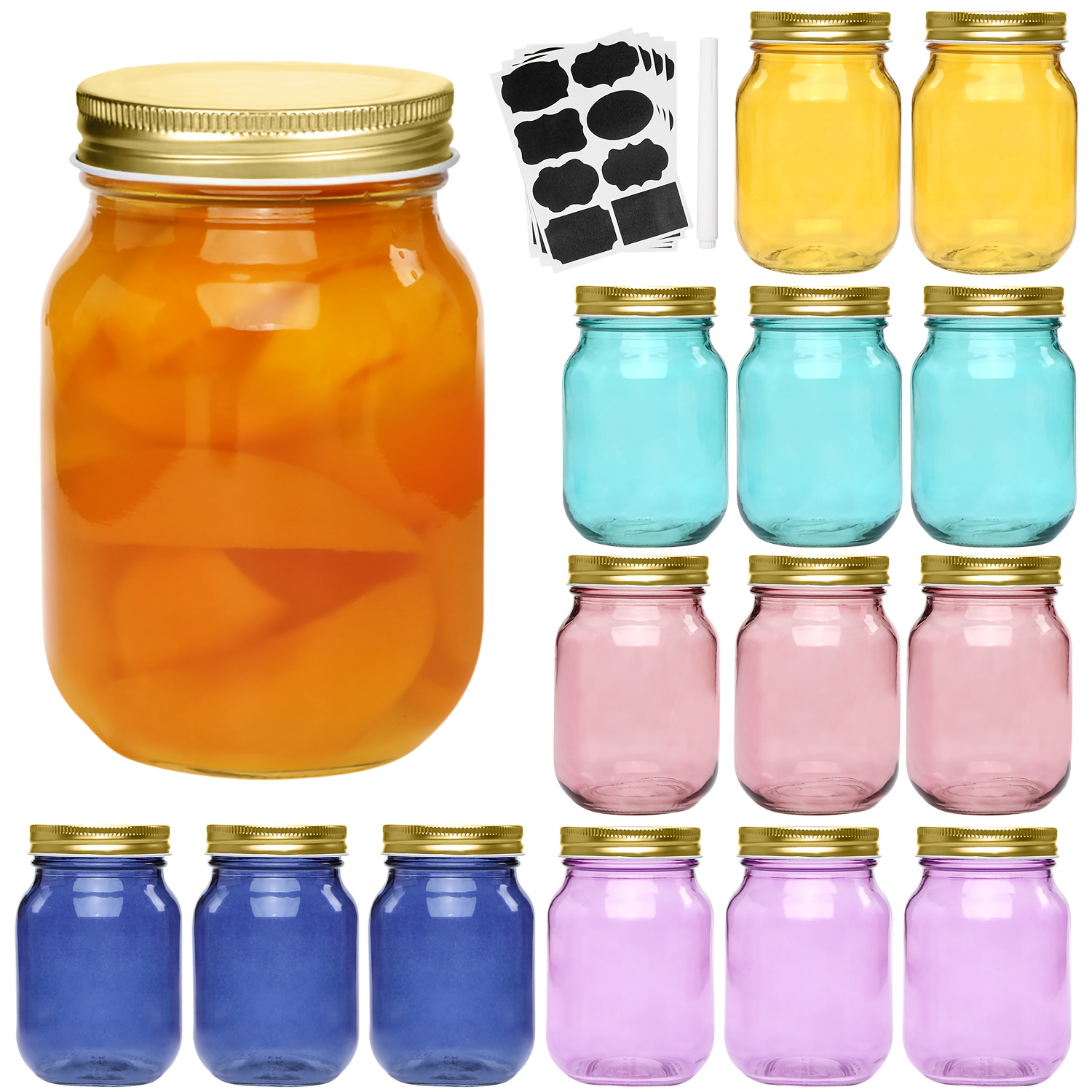 15-Piece Glass Mason Jar Set – - Food Storage Without Pantry avis et prix