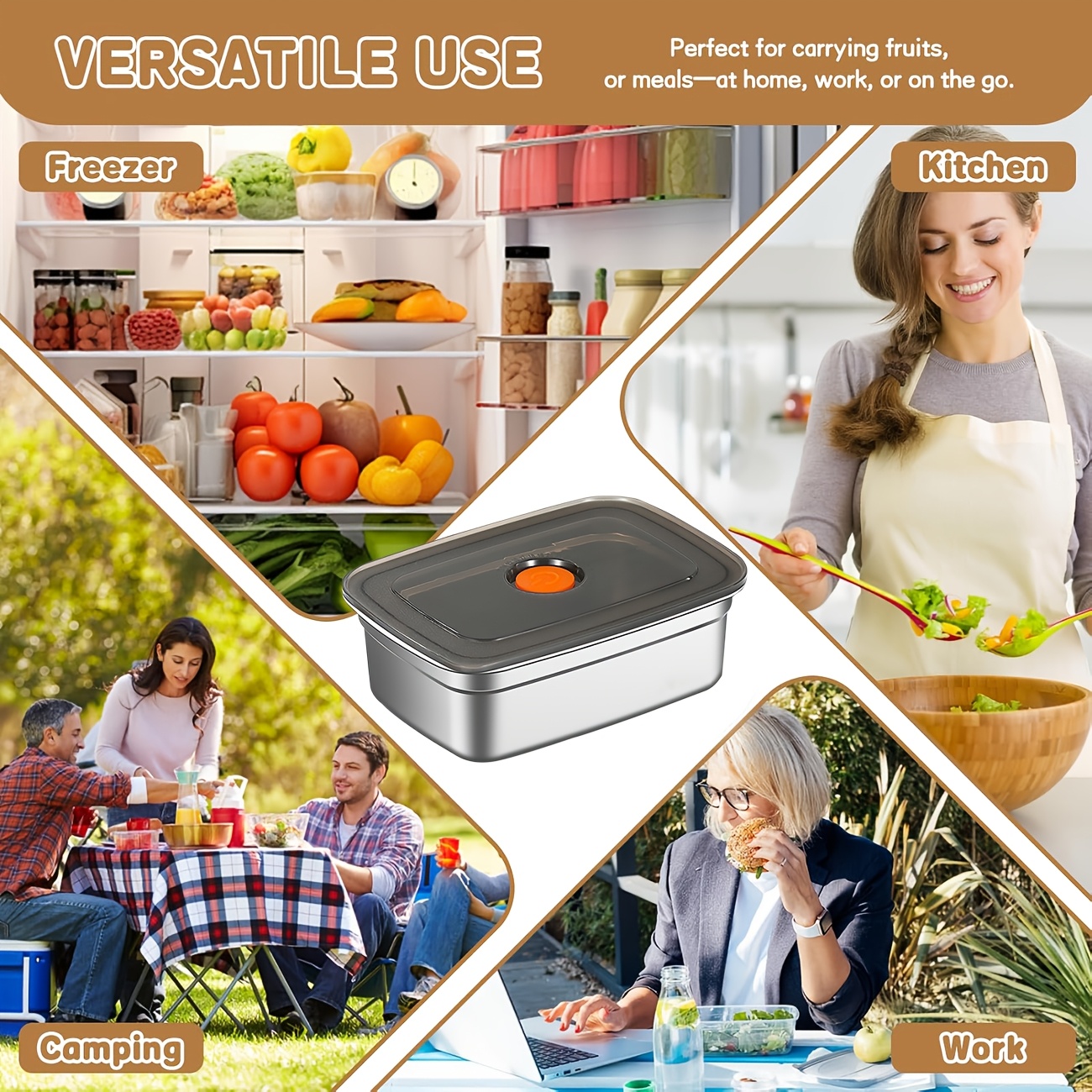 10-Piece Stainless Steel Food  - Food Storage Freezer Containers avis et prix