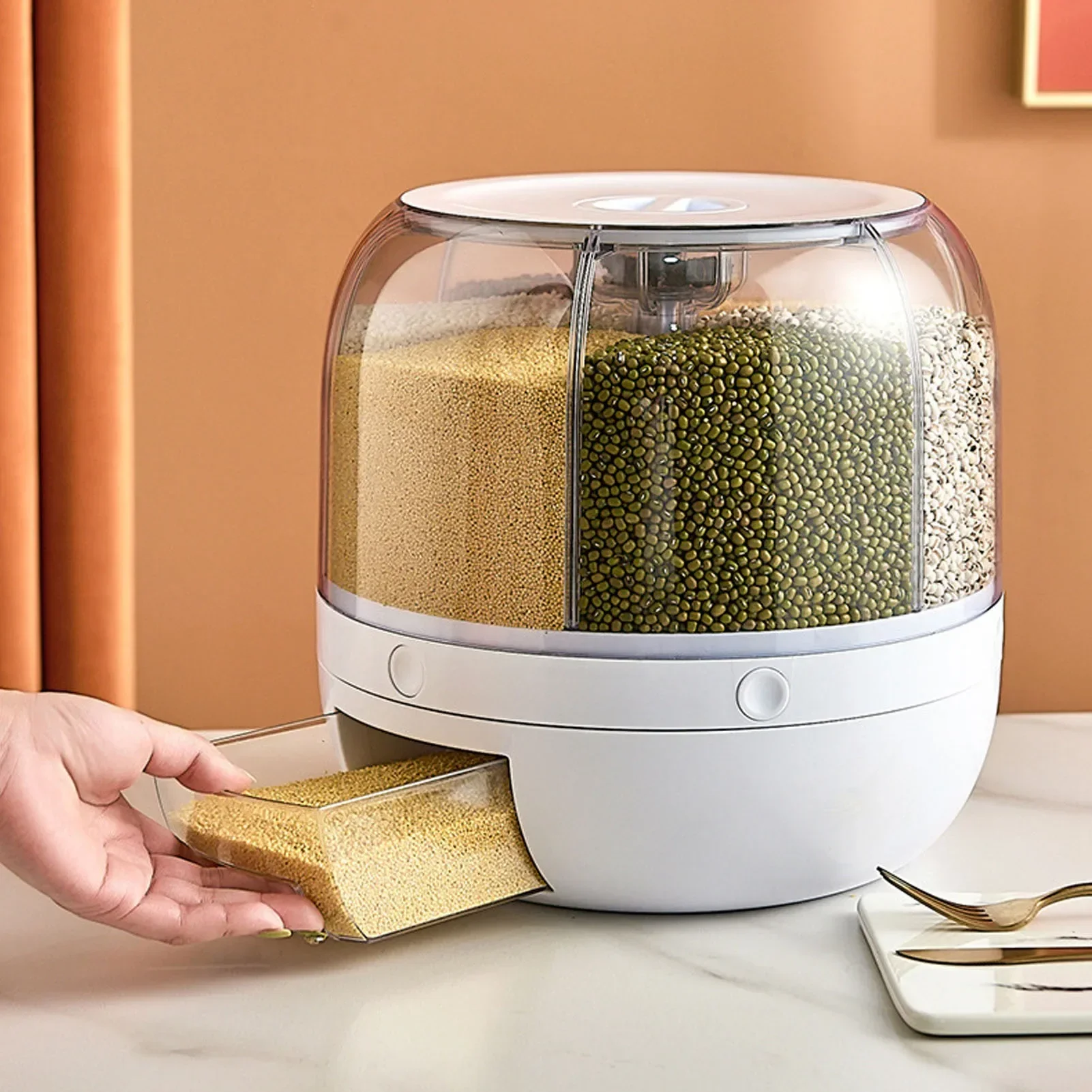 6-Compartment 360° Rotating Ai - Food Storage In Pantry avis et prix