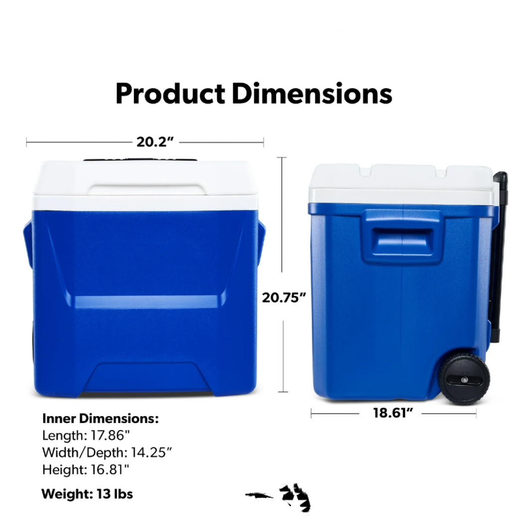 60 QT Blue Laguna Wheeled Hard - Food Storage In Cooler avis et prix
