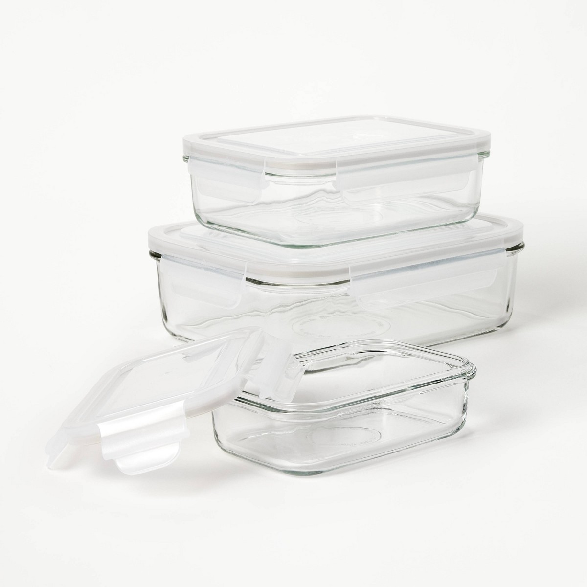 6pc (Set of 3) Glass Food Stor - Food Storage Freezer Containers avis et prix
