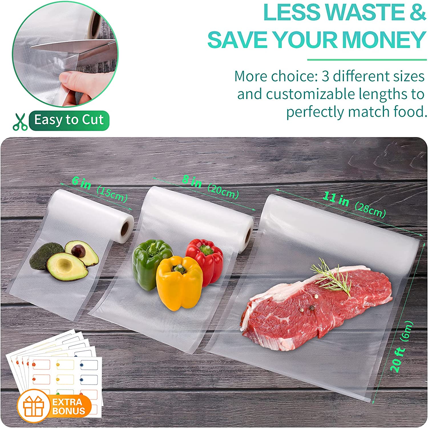 Kitchen Bags For Vacuum Food V - Food Storage Vacuum Seal Bags avis et prix
