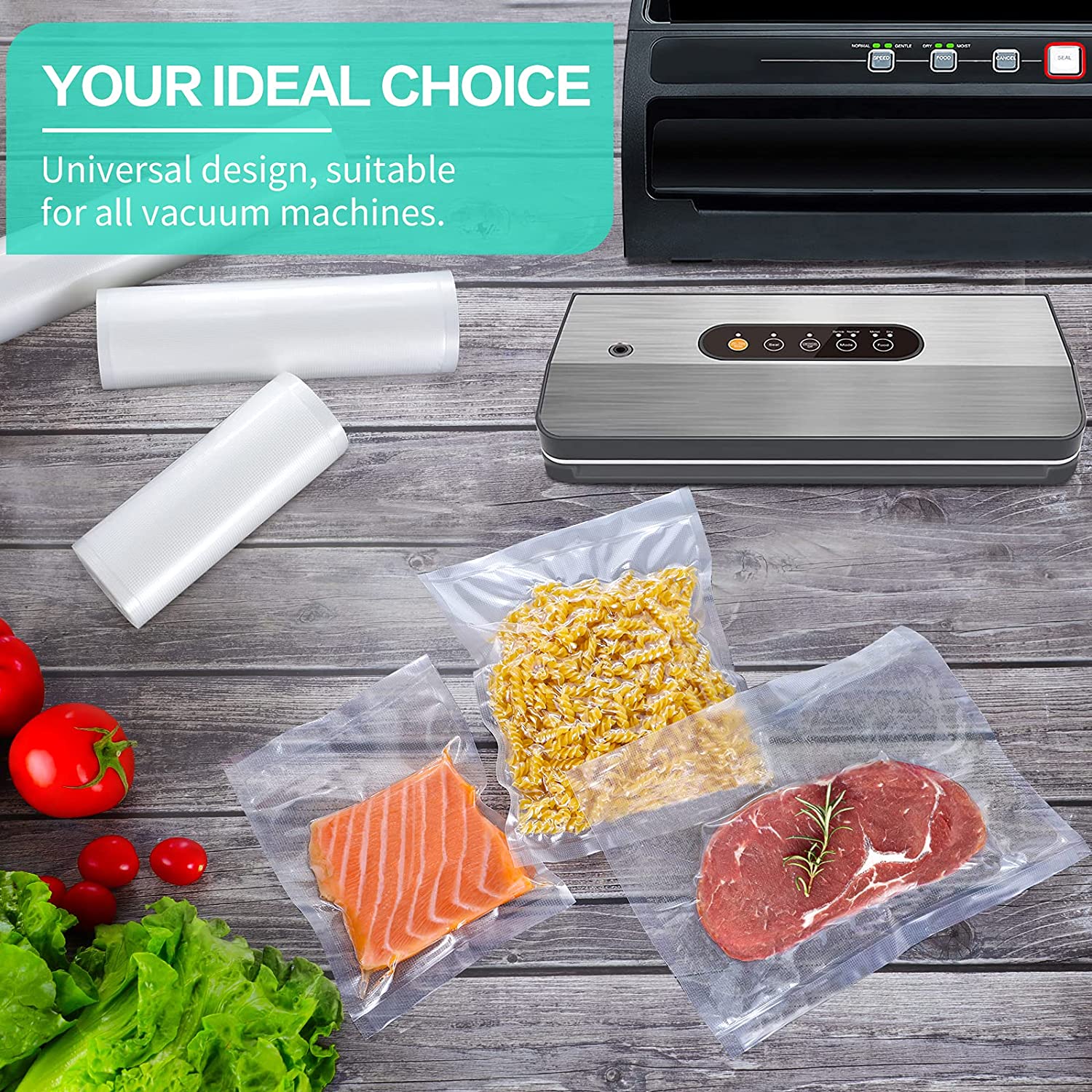 Kitchen Bags For Vacuum Food V - Food Storage Vacuum Seal Bags avis et prix