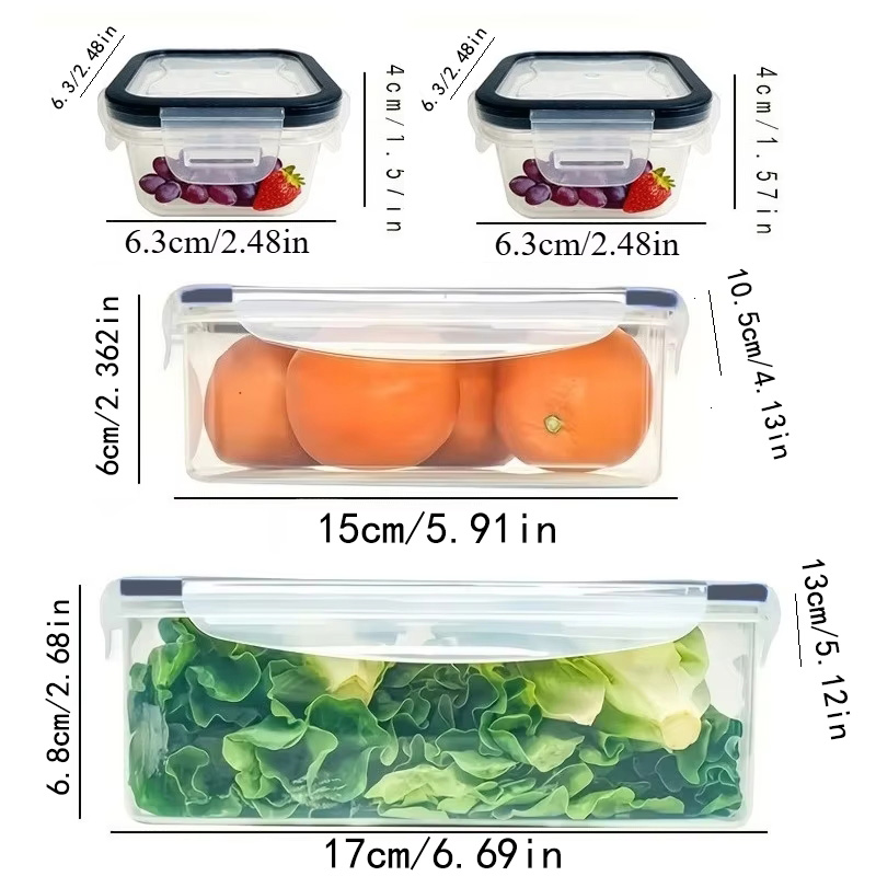 8Pcs Set Includes 4 Containers - Food Storage Freezer Containers avis et prix