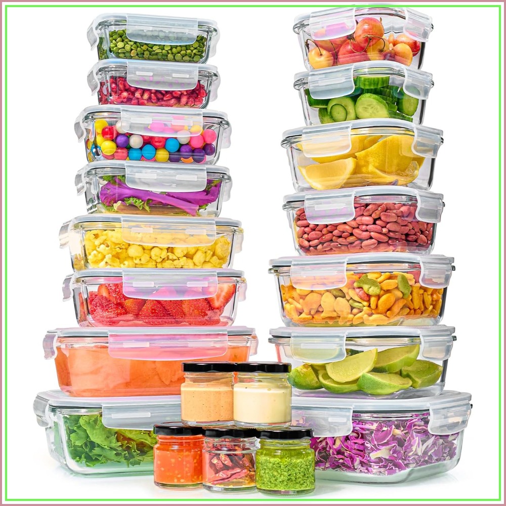 40-Piece Glass Food Storage Co - Food Storage Freezer Containers avis et prix
