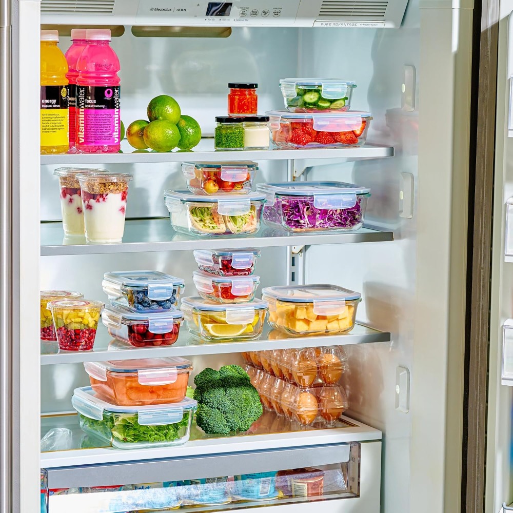 40-Piece Glass Food Storage Co - Food Storage Freezer Containers avis et prix