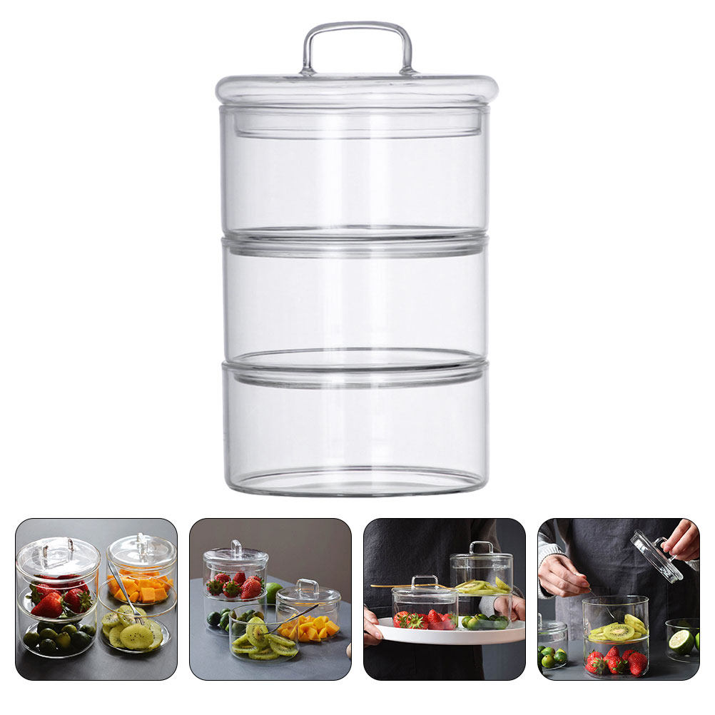 1Set Clear Glass Storage Bowl  - Food Storage Bowls avis et prix
