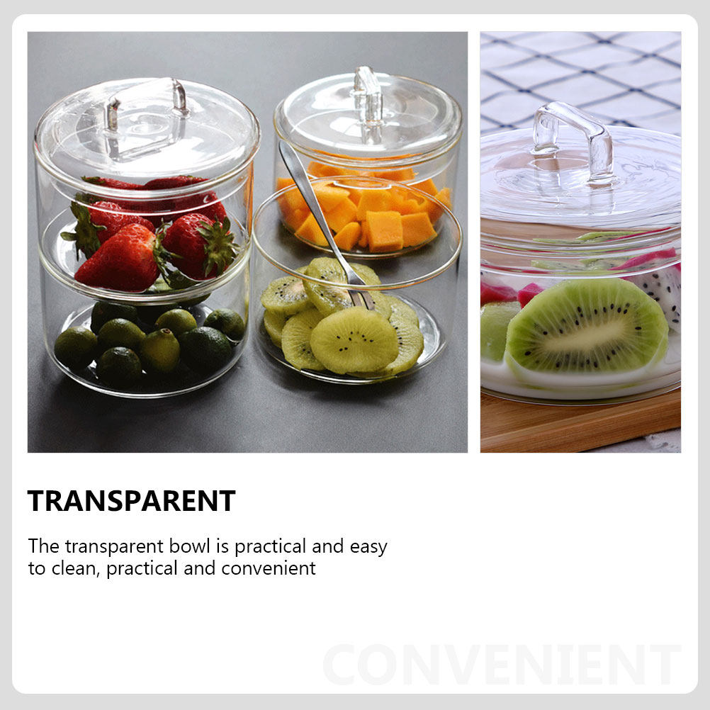 1Set Clear Glass Storage Bowl  - Food Storage Bowls avis et prix