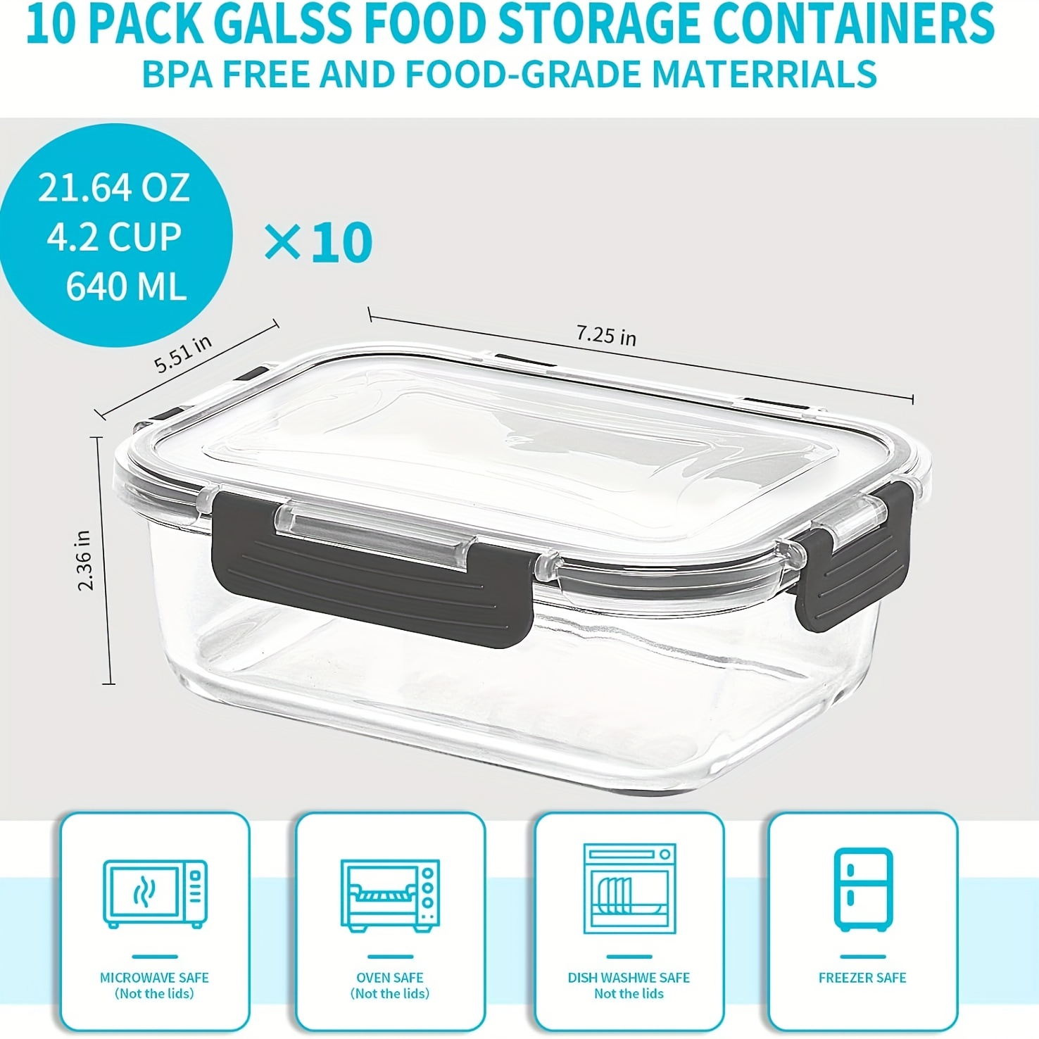 20 Pack Glass Meal Prep Contai - Food Storage Without Pantry avis et prix