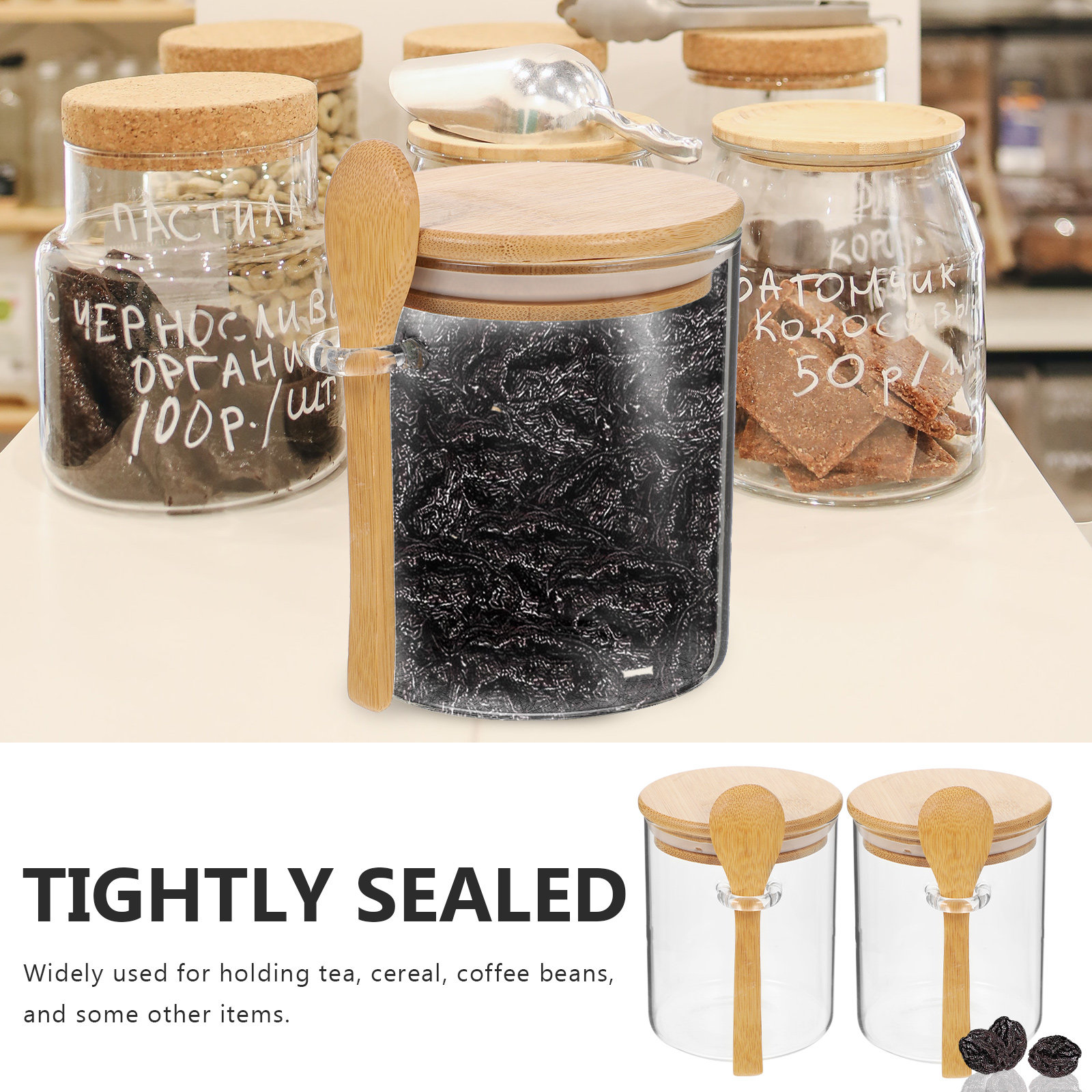 2 Pcs Flour Sugar Storage Cont - Food Storage Jars avis et prix