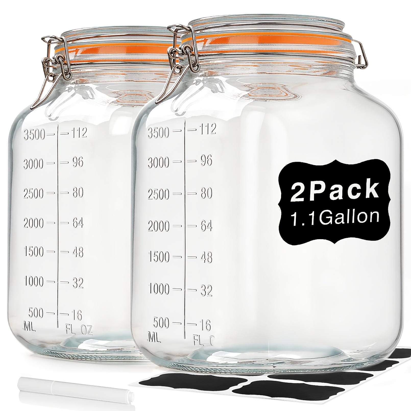 2-Pack Square Glass Storage Ja - Food Storage Without Pantry avis et prix