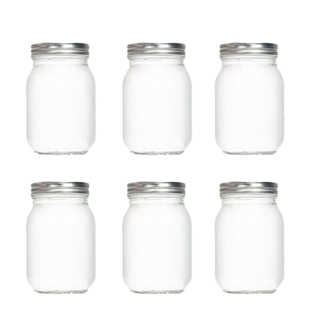 6Pcs Transparent Round Glass J - Food Storage Jars avis et prix