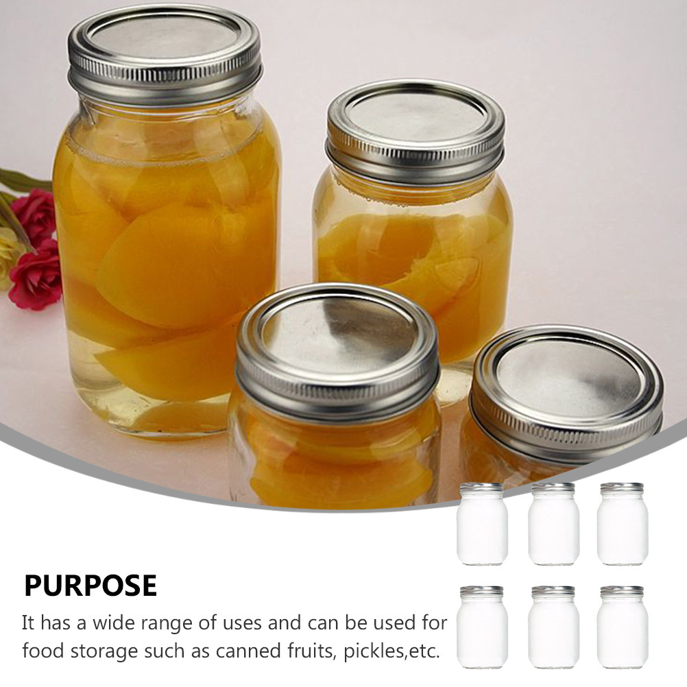 6Pcs Transparent Round Glass J - Food Storage Jars avis et prix